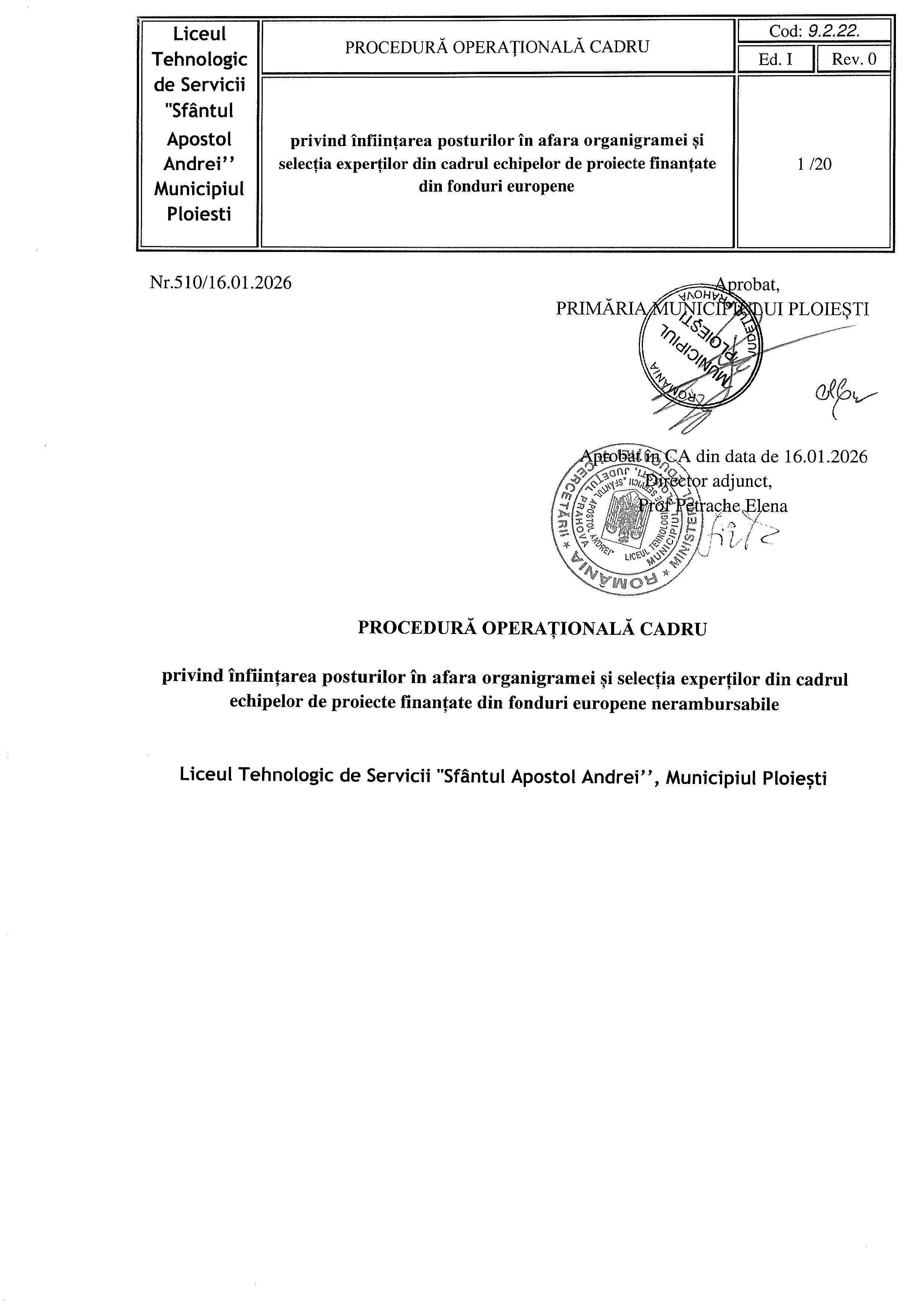 PO ÎNFIINTARE POSTURI